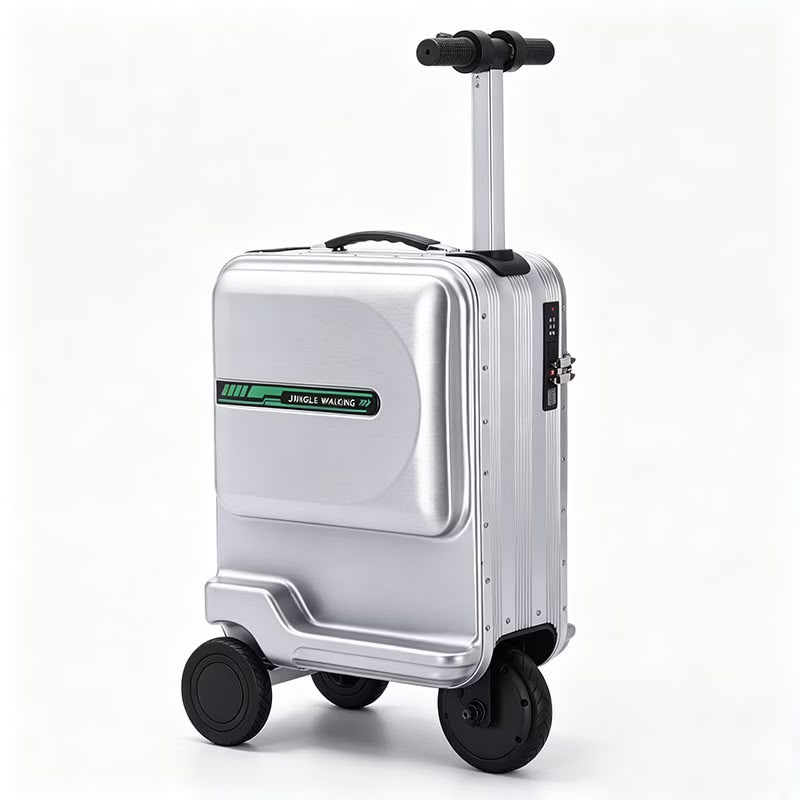 smart electric ride-on luggage riding demo