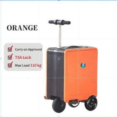 smart electric ride-on suitcase in use at airport