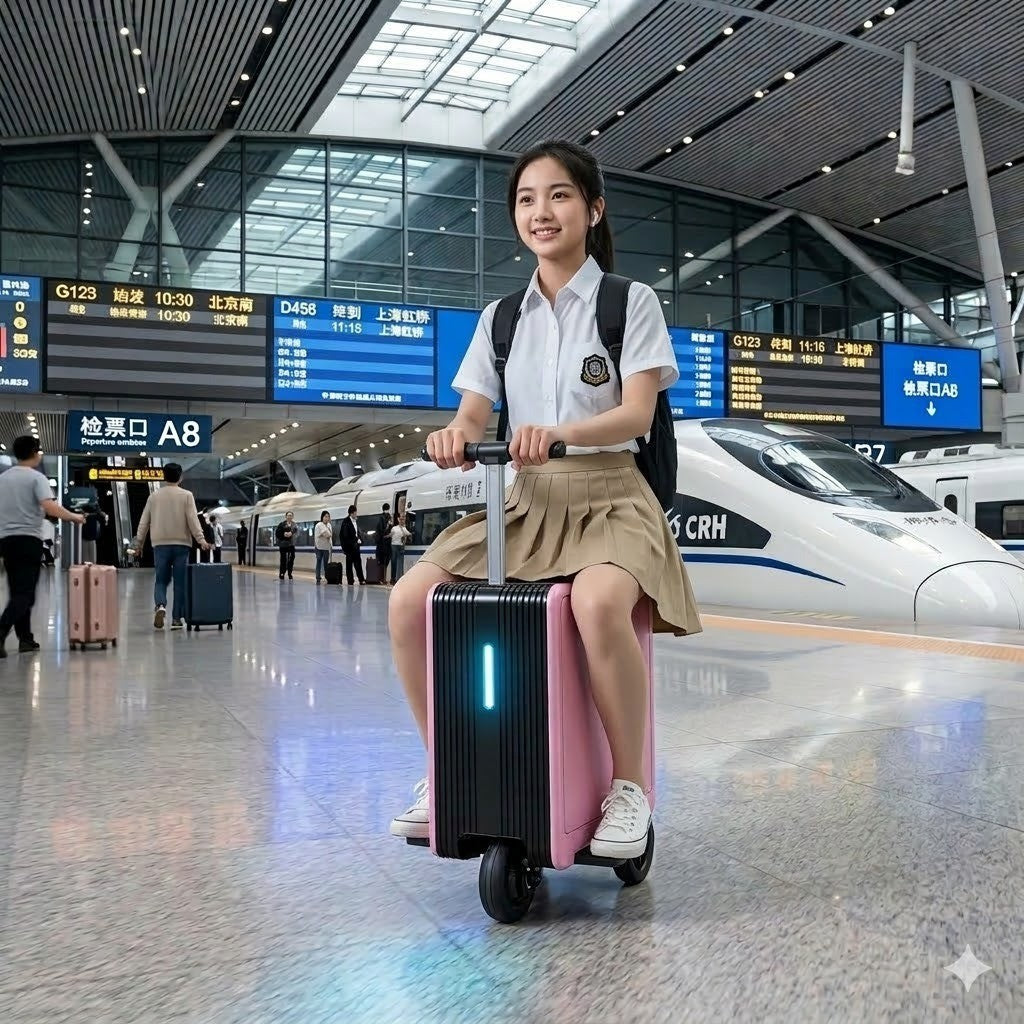 Smart Electric Ride-On Suitcase | Cabin Size Travel Scooter Luggage