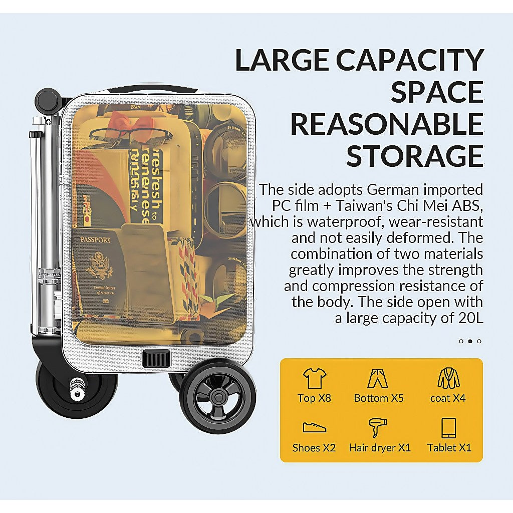 Electric luggage travel details