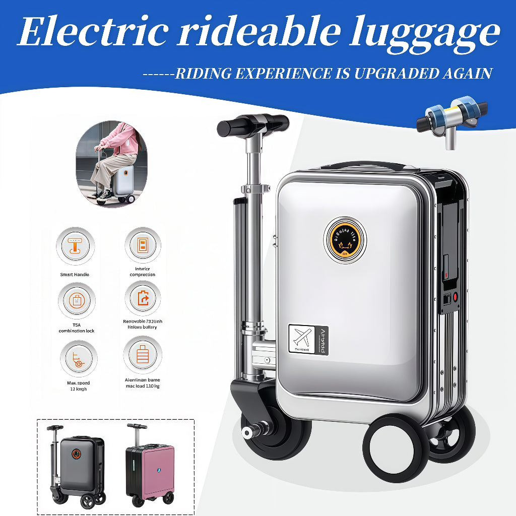 Electric rideable luggage