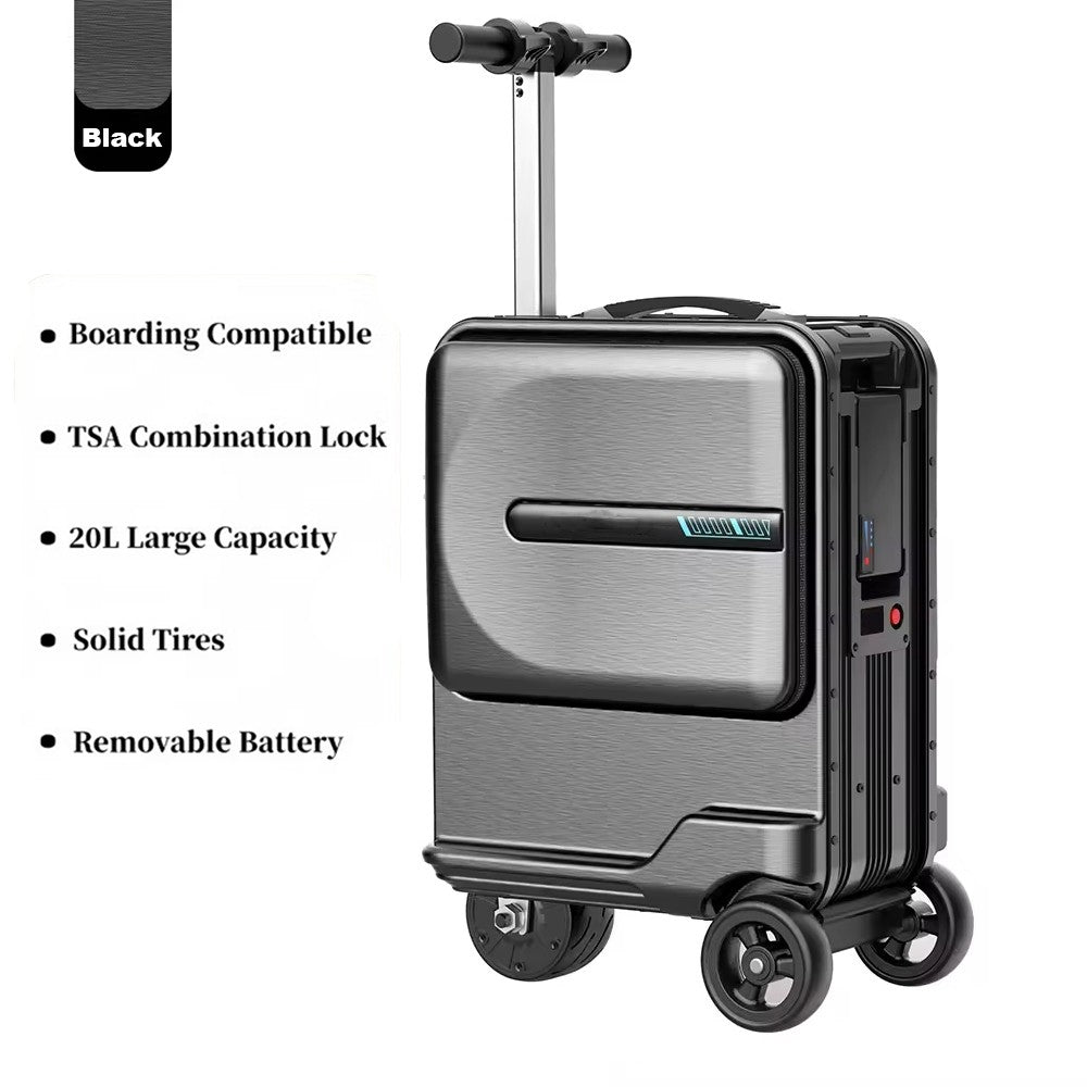 smart electric ride-on luggage riding demo
